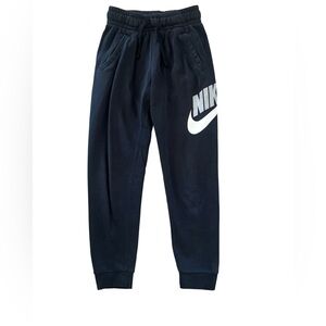 Nike Kids Black Sweatpants with White Logo